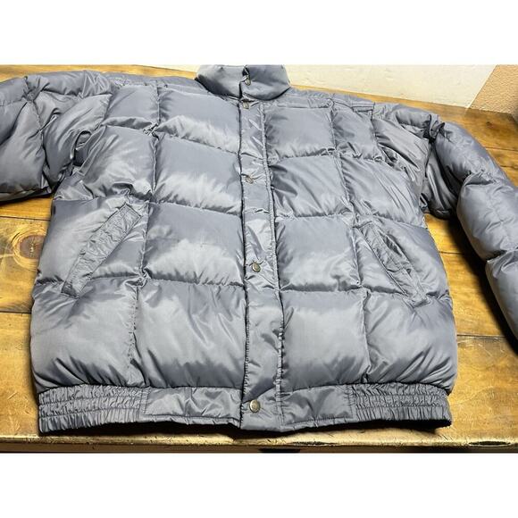 Vintage Cabelas Premier Northern Goosedown Gray Puffer Jacket Coat Mens XL Tall - Picture 2 of 10
